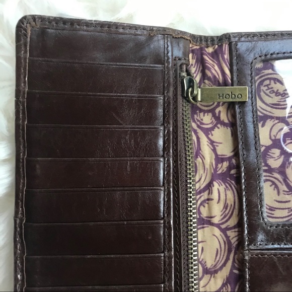Hobo The Original Brown Leather Wallet Clutch. - Picture 4 of 10